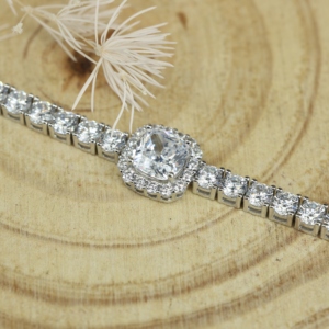 S925 Sterling Silver Gold Trendy 2.4CT Radiant Emerald Cut Vvs D Color Moissanite <b>Adjustable</b> <b>Bracelet</b> Women Bangles GRA Gift - Product Image 1