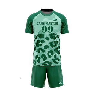 ชุดยูนิฟอร์มฟุตบอลสำหรับผู้ชายชุดเสื้อฟุตบอลและกางเกงขาสั้นมืออาชีพดีไซน์ของคุณระบายอากาศได้ดี - Product Image 2