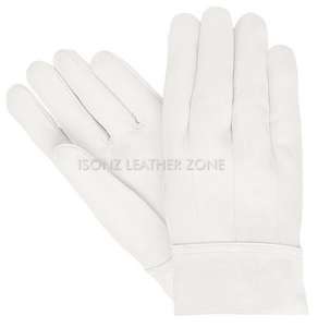 ถุงมือเชื่อมทิกหนังแท้สีขาว ถุงมือเชื่อมทิก แบบยาวถึงข้อมือ ไม่บุซับใน สำหรับใช้ในชีวิตประจำวัน - Product Image 1