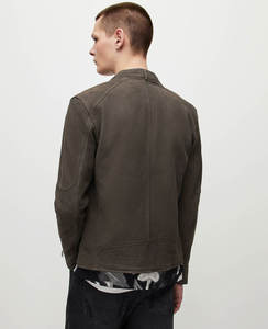 Veste en cuir suédé en peau de mouton mince à la mode OEM pour hommes logo personnalisé tissu respirant matériel de broderie décoration prix raisonnable - Product Image 6