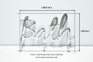 Gancho de pared decorativo para baño de la mejor calidad, organizador de pared moderno con diseño de letras, de aluminio, para toallas, batas y llaves, en venta. - Product Image 6