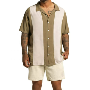 Camisa Hawaiana de Nailon/Algodón, Diseño Nuevo, Transpirable, Talla Grande, Estilo Casual Elegante, Estampado Digital, Manga Corta para Hombre, Verano - Product Image 1