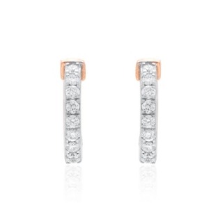 Pendientes de Diamantes Naturales de Corte Brillante Redondo, Oro de 14 Quilates, Elegantes para Bodas, Fiestas, Compromisos, Regalo de Joyería para Mujer, 1.760 GM - Product Image 1