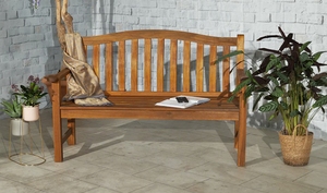 Banco de parque de madera maciza duradero | Asientos resistentes a la intemperie para espacios públicos y proyectos al aire libre | Fabricante de Vietnam - Product Image 4