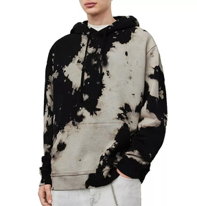 Sudadera con Capucha Tie-Dye para Hombre, Corte Holgado, Felpa Francesa, Estilo Casual para Otoño - Product Image 1