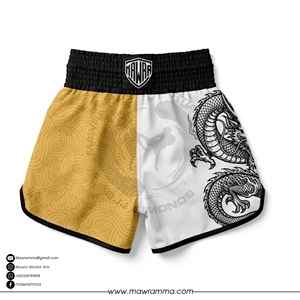 Custom MAWRA Gold <b>Dragon</b> Muay Thai Shorts Professional Breathable Kickboxing MMA Training Trunks Men Women Boxing Pants 2026 - Product Image 4