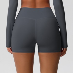 Shorts Deportivos de Cintura Alta Elástica, Sin Costuras, de Color Sólido, con Efecto Push-Up, de Secado Rápido y Transpirables, Shorts de Yoga de Alta Calidad para Mujer - Product Image 2