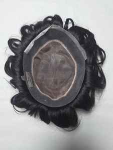 Perruque toupet en cheveux humains mono de qualité supérieure, origine Taz Hair Autriche, style Bangladesh, avec des ondulations naturelles et profondes - Product Image 3