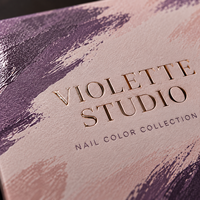 Collection de couleurs d'ongles VIOLETTE personnalisée, boîte d'emballage de style livre magnétique