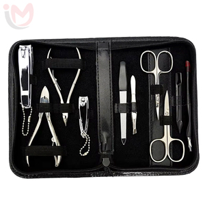 Ensemble de manucure et pédicure luxueux en acier inoxydable, 14 pièces, pour enfant, bébé, homme, femme, kit de soins de beauté professionnel durable avec sac - Product Image 5