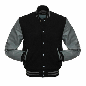 High Quality Custom Unisex Winter <b>Jacket</b> New Design <b>Light</b> High Street Stand Hooded Sports Casual Varsity <b>Jacket</b> Woolen Fabric - Product Image 2