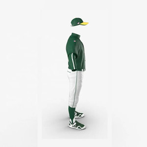 Ensemble uniforme de baseball pour hommes Oregon Ducks, maillot vert, pantalon blanc, manches courtes, boutons sur le devant, logo brodé - Product Image 5