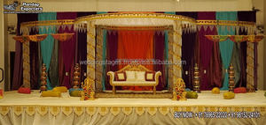 การจัดงานแต่งงานแบบดั้งเดิม บาจิราโอ มาสตานี จัดวางมณฑปในธีมบาจิราโอ ตกแต่งมณฑปงานแต่งงานด้วยดีไซน์ใหม่ ลักษณะไม้  วัสดุ FRP สำหรับงานแต่งงานในสหราชอาณาจักร - Product Image 6