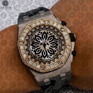 Reloj de Lujo Charm Jewels de Acero Inoxidable, Analógico de Cuarzo, Esfera Cuadrada de 43 mm, Diseño Hueco, Estilo Joyería de Moda para Hombre - Product Image 2