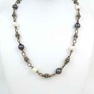 Collier de perles de culture d'eau douce en argent sterling 925, bijoux élégants en perles fines, cadeau élégant pour femmes - Product Image 1