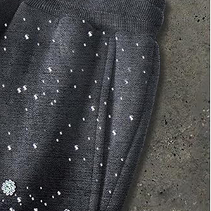 Pantalones de Lona con Pedrería y Logotipo Personalizado de Alta Calidad, Talla Grande, Estilo Holgado con Cordón, Ropa Urbana Y2K, Pantalones Casuales con Gemas en Toda la Superficie - Product Image 5