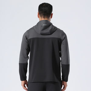 Men's Drawstring Closure Hoodie Lightweight Athletic Running Basketball <b>Jackets</b> <b>Workout</b> Half Sleeve Sweatshirts Casual Solid - Product Image 2