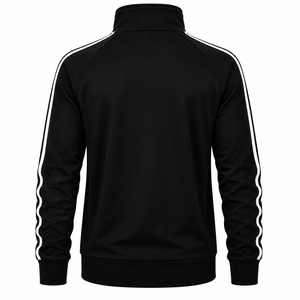 Custom Black Zip Up Activewear <b>Set</b> Breathable Performance Training Outfit for Gym Running and Casual Wear - Product Image 4