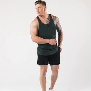 Custom <b>Men's</b> <b>Stringer</b> Tank Top Gym Fitness Bodybuilding <b>Vest</b> Quick Dry Sleeveless O-Neck 3D Embroidery - Product Image 4