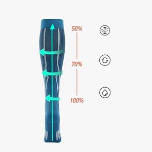 Quick Dry Support Varicose 15-20 MmHg Spring Youth Travel <b>Compression</b> Men Women Wholesale Knee-High Eco-Friendly Sports <b>Socks</b> - Product Image 3