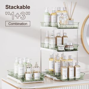 Organizador de Medicamentos Extraíble de 2 Niveles, Almacenamiento Multiusos para Baño y Cocina, Organizador Apilable para Fregadero y Despensa - Product Image 3