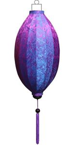 Lanterne en soie Hoi, forme cylindrique, lampe élégante faite à la main, matériau en soie vif, rechargeable, alimentée par énergie solaire, garantie, utilisation en camping - Product Image 2