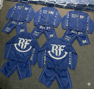 2025 Custom Logo Nylon Polyester Windbreaker <b>Jacket</b> and <b>Shorts</b> Set Men Summer Streetwear Two Piece Tracksuit <b>Short</b> Set - Product Image 1