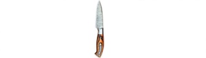 Cuchillo de Cocina Multiusos de Acero de Damasco Forjado a Mano con Mango de Madera Pakka Multitono - Product Image 5