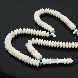 Tasbih de Hueso Hecho a Mano con 33/99 Cuentas, Cuentas de Oración Islámicas - Product Image 1