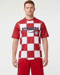 เสื้อฟุตบอลผู้ชายสีแดงแบบซับลิเมชั่นคุณภาพพรีเมียมสั่งทำพิเศษ แห้งเร็ว ระบายอากาศได้ดี พิมพ์ลายเสื้อทีมฟุตบอล ชุดกีฬา - Product Image 4