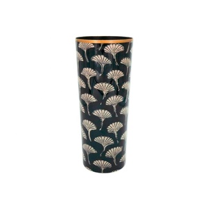 Handmade Ginkgo Vase 100% Enamelled Iron Hand-Gilded Border Finish Customized Eco-Friendly 26cm Home Decor Fresh/Dried Diva - Product Image 2