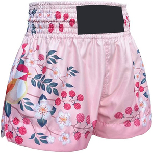 Pantalones Cortos de Boxeo Negros Unisex, Corte Regular, Elásticos, 100% Algodón, Secado Rápido, Transpirables, para Artes Marciales Mixtas, Talla Adulto, Logotipo en la Espalda - Product Image 2