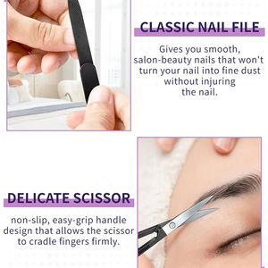 ชุดอุปกรณ์ทำเล็บมืออาชีพ 4 ชิ้น ประกอบด้วย กรรไกรตัดเล็บ ตะไบเล็บ ชุดเครื่องมือเสริมความงามสำหรับทำเล็บ พร้อมกล่อง - Product Image 6