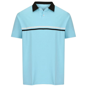 High Quality 92% Polyester 8% Spandex UPF50+ Print Jersey Zipper Quick Dry Fit Golf Shirts Men's for Shirts - Product Image 3