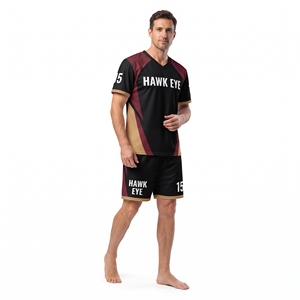 Conjunto de camiseta y pantalón corto de entrenamiento de fútbol personalizado para hombre, para adultos, 100% poliéster, ropa deportiva con diseño sublimado - Product Image 6
