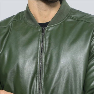 <b>Men</b> Classic Real <b>Leather</b> <b>Jacket</b> Casual Outerwear With Front Zipper And Side Pockets <b>Leather</b> <b>Jacket</b> For Daily Wear - Product Image 4
