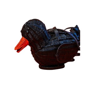 Handmade Duck Shaped Rattan Kids <b>Bag</b> Eco Friendly <b>Wicker</b> Crossbody <b>Bag</b> for Children - Product Image 6