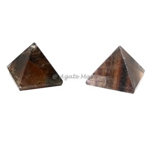 Cristales artesanías piedra de ágata Natural superventas cristales de alto pulido piedra Natural árbol ágata curación meditación pirámide - Product Image 2