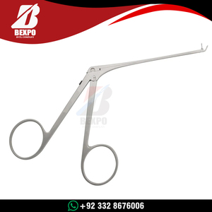 คีมจับหูแม็กกิล รุ่นไมโคร อัลลิเกเตอร์ รูปทรงถ้วย งอขึ้นไปด้านบน ขนาด 8 ซม. ผลิตจากสแตนเลสสตีล คุณภาพสูง สำหรับการผ่าตัดหู - Product Image 2