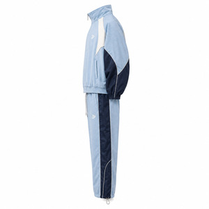 OEM Factory Custom Men's FleeceTracksuit Full Zip <b>Patchwork</b> Track <b>Jacket</b> Jogger Pants Set Winter Regular Fit Polyester Cotton - Product Image 5