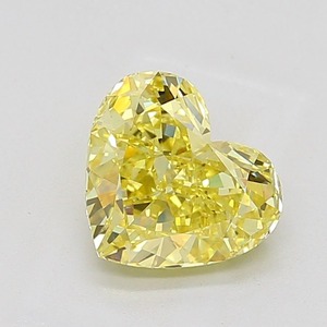 Diamante Suelto en Forma de Corazón de 3.00 Ct, Color Amarillo Intenso, Claridad VS2, Corte Excelente, Certificado, para Joyería de Lujo - Product Image 1