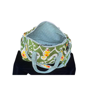 Sacs fourre-tout promotionnels en tissu matelassé coloré faits à la main, grands sacs de voyage en coton vintage pour femmes, sacs de plage - Product Image 6