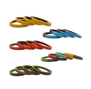 Pulseras de Madera con Baño de Oro, Diseño Clásico, Hechas a Mano, Elegantes, Unisex, Conjuntos de Joyería Únicos para Fiestas, para Mujer - Product Image 5