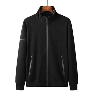 Sudadera con Capucha Negra para Hombre, Cierre de Cremallera, Corte Regular, Felpa Francesa de Algodón, Informal, para Otoño - Product Image 5