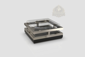 Porte-mouchoirs réglable en acier inoxydable de luxe contemporain allemand avec design moderne pour salle de bain - Product Image 5