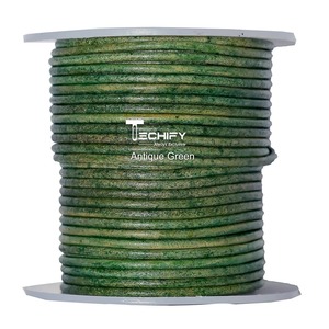 Cordon en cuir véritable de haute qualité, différentes longueurs et épaisseurs de couleurs pour la fabrication de bijoux et les composants artisanaux - Product Image 3