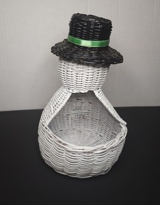 ตะกร้าเก็บของคริสต์มาสลายตุ๊กตาหิมะสองชิ้น ทำด้วยมือ สำหรับตกแต่งวันหยุดและบรรจุภัณฑ์ของขวัญ - Product Image 4