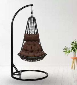 Premium Modern PE Rattan Hanging <b>Swing</b> Chair Waterproof Cushion Customized Logo Outdoor Balcony <b>Patio</b> Garden Furniture Seat 1 - Product Image 3