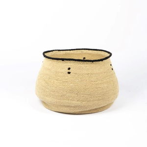 Cesta de Mimbre Artesanal Premium, Tejida a Mano, Ecológica, Redonda, para Decoración del Hogar, Cubierta para Macetas y Multiusos - Product Image 1