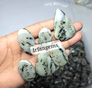 High Quality Green <b>Tourmaline</b> Quartz Wholesale Price 100% Natural Jewelry Making Stone Mix Shape Size 20-40mm Irfan Gems Quartz - Product Image 1